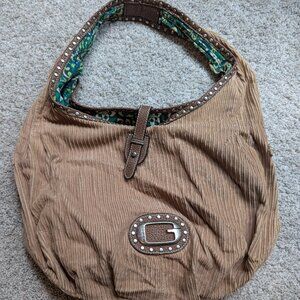 Vintage GUESS reversible corduroy handbag